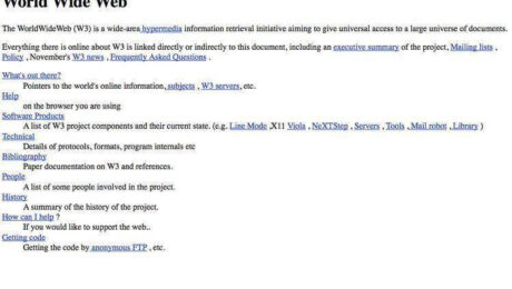 İlk Resmi Web Sayfası