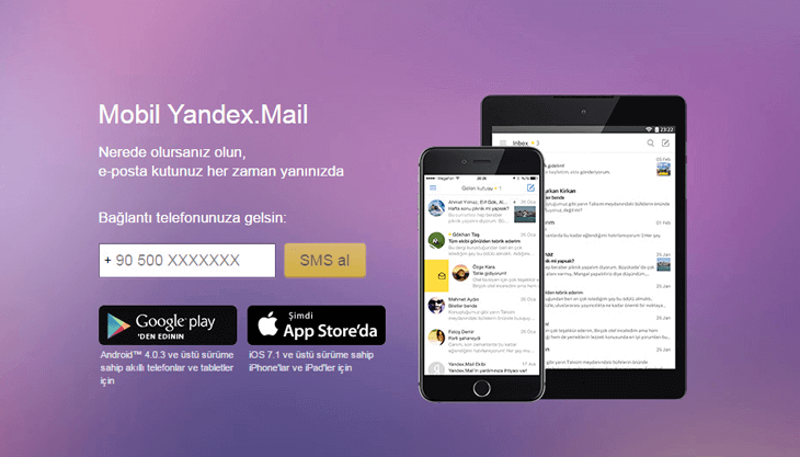 yandex mail kurulumu