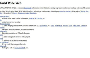 İlk Resmi Web Sayfası İlk Resmi Web Sayfası