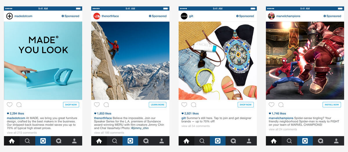 instagram ads blank